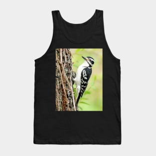 Portrait of a Hairy Woodpecker 2-Female Tank Top